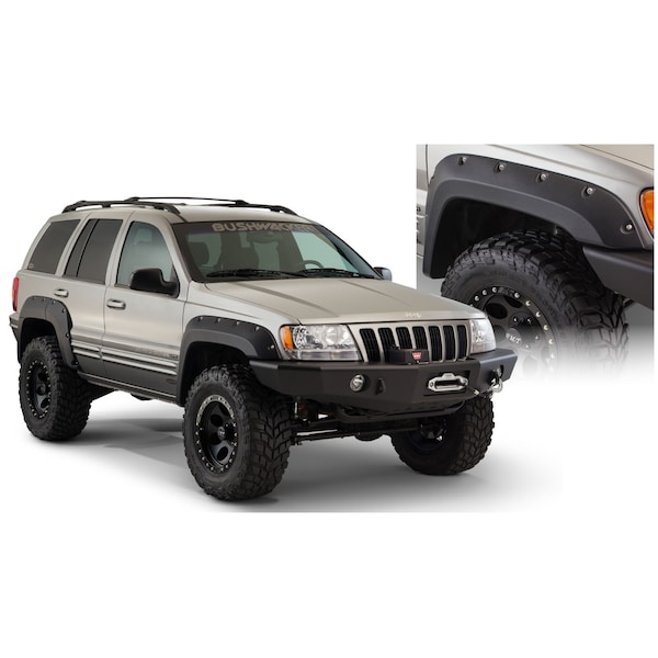 Bushwacker 99-04 JEEP GRAND CHEROKEE WJ CUT-OUT FENDER FLARES - SET OF 4 10926-07 - main